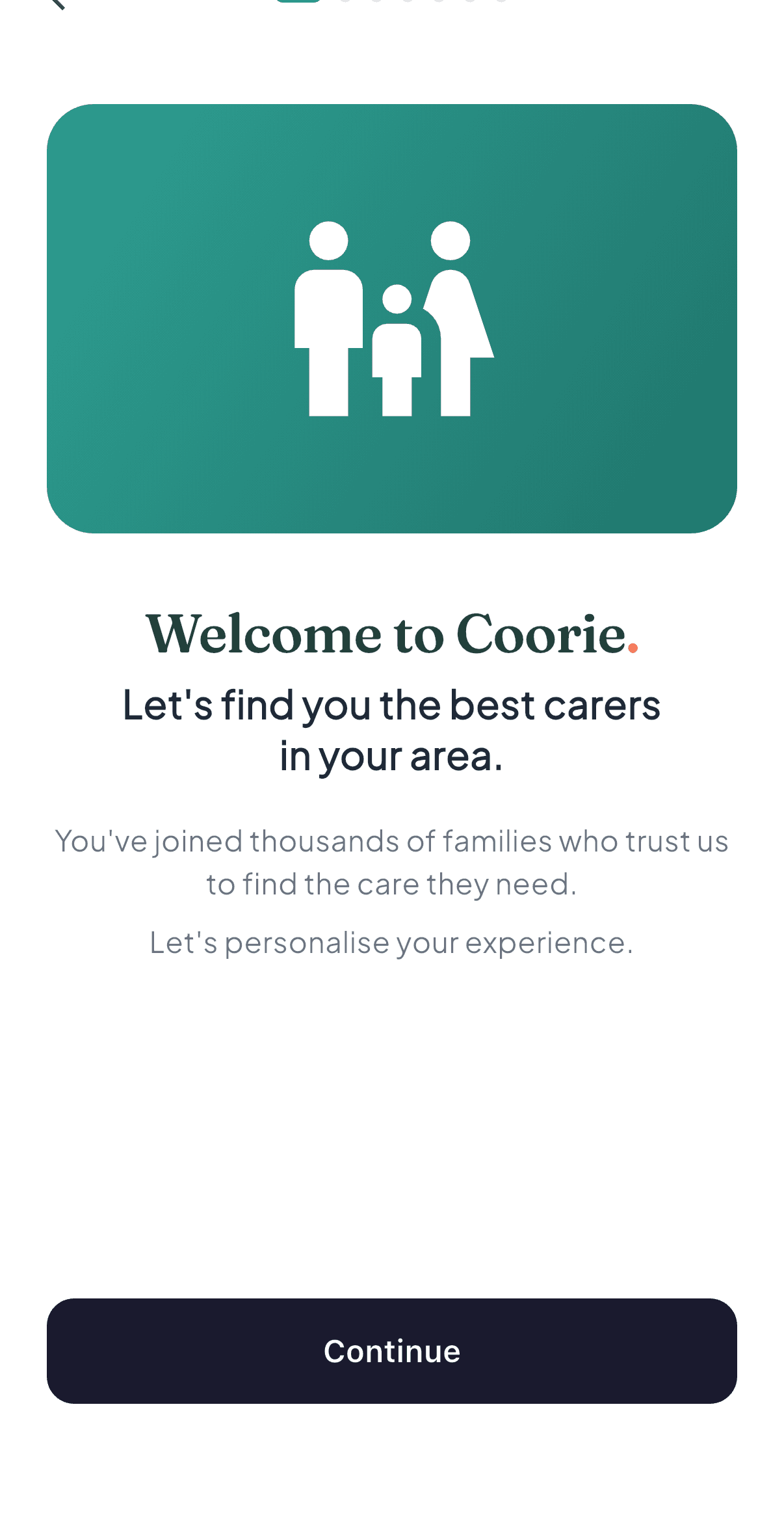 Coorie app showing trusted carers near you